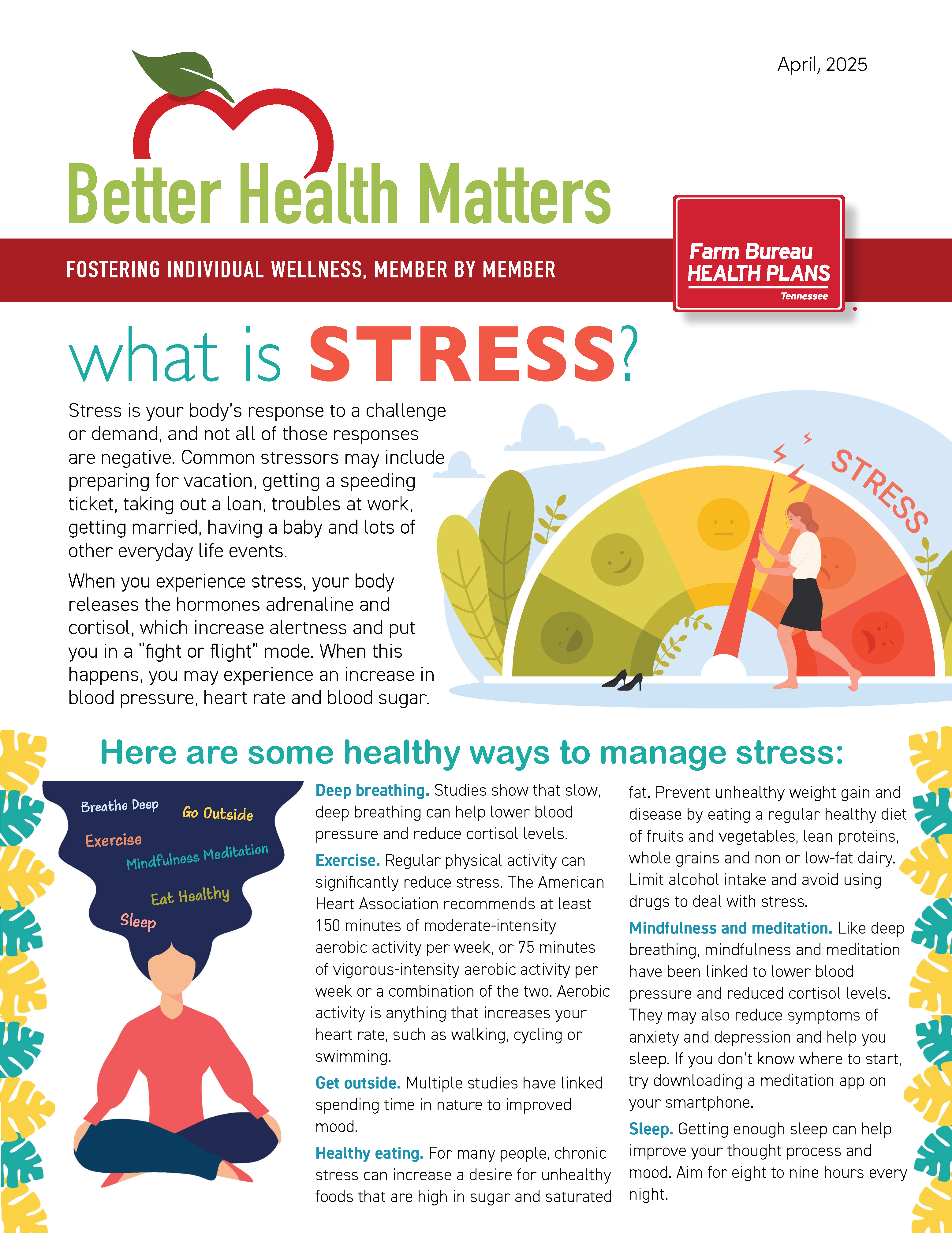 Farm Bureau Health Plans Better Health Matters; What is Stress?